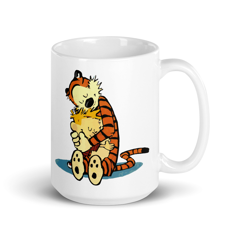 Calvin and Hobbes Hugging Mug