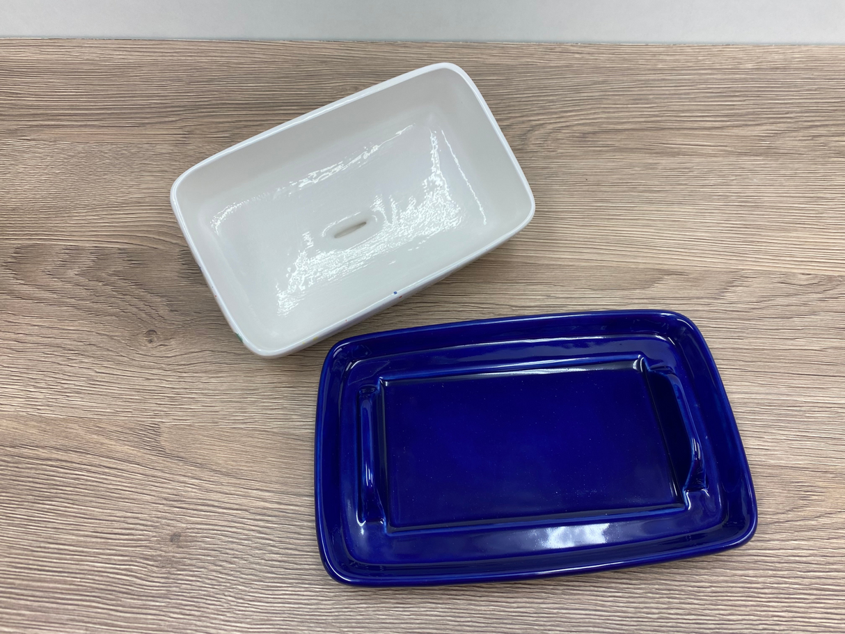 Butter Dish with Celebration Glazed Lid