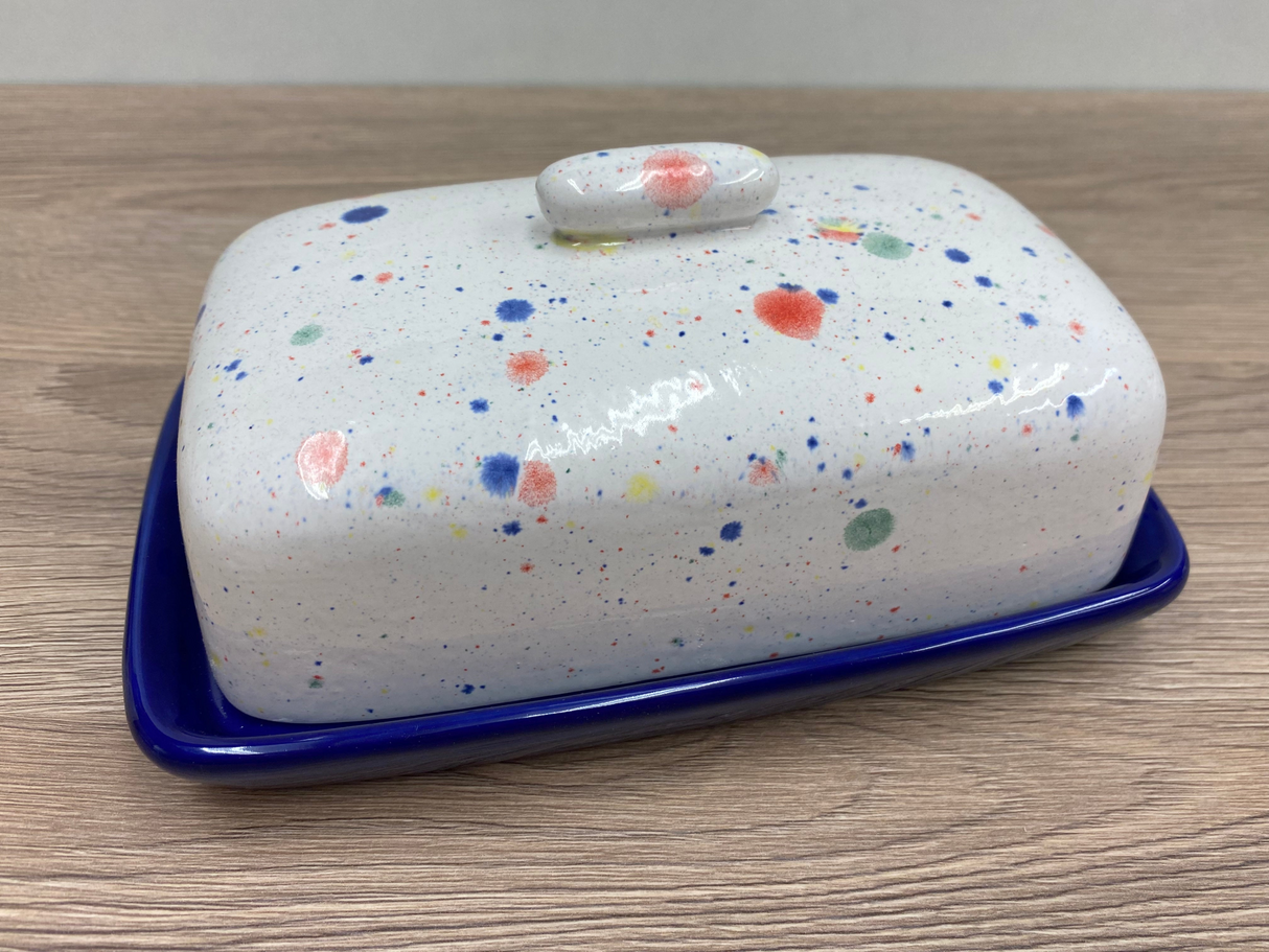 Butter Dish with Celebration Glazed Lid