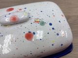 Butter Dish with Celebration Glazed Lid