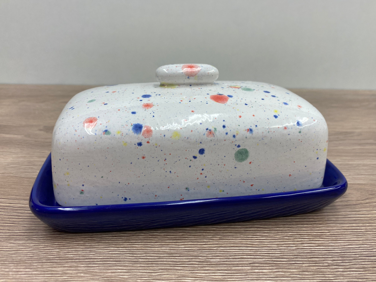 Butter Dish with Celebration Glazed Lid