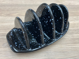 Toast Rack with Speckled Black Glaze