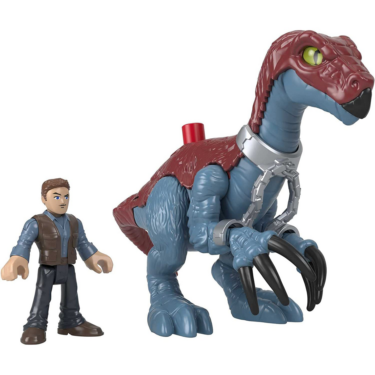 Fisher-Price Imaginext Jurassic World Dominion Therizinosaurus & Owen Figure