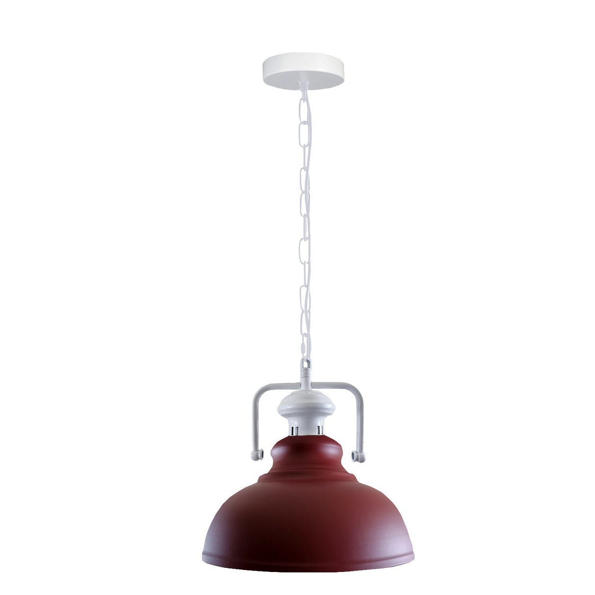 Modern Retro Metal Burgundy Pendant Light ~3846