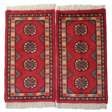 Bokhara Handknotted Flush Mahogany Woolen Mat