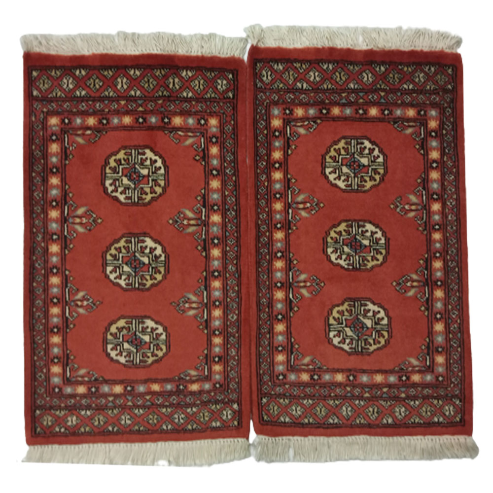 Bokhara Handknotted Vivid Auburn Woolen Mat