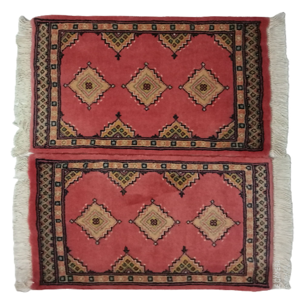 Bokhara Handknotted Apple Blossom Woolen Mat