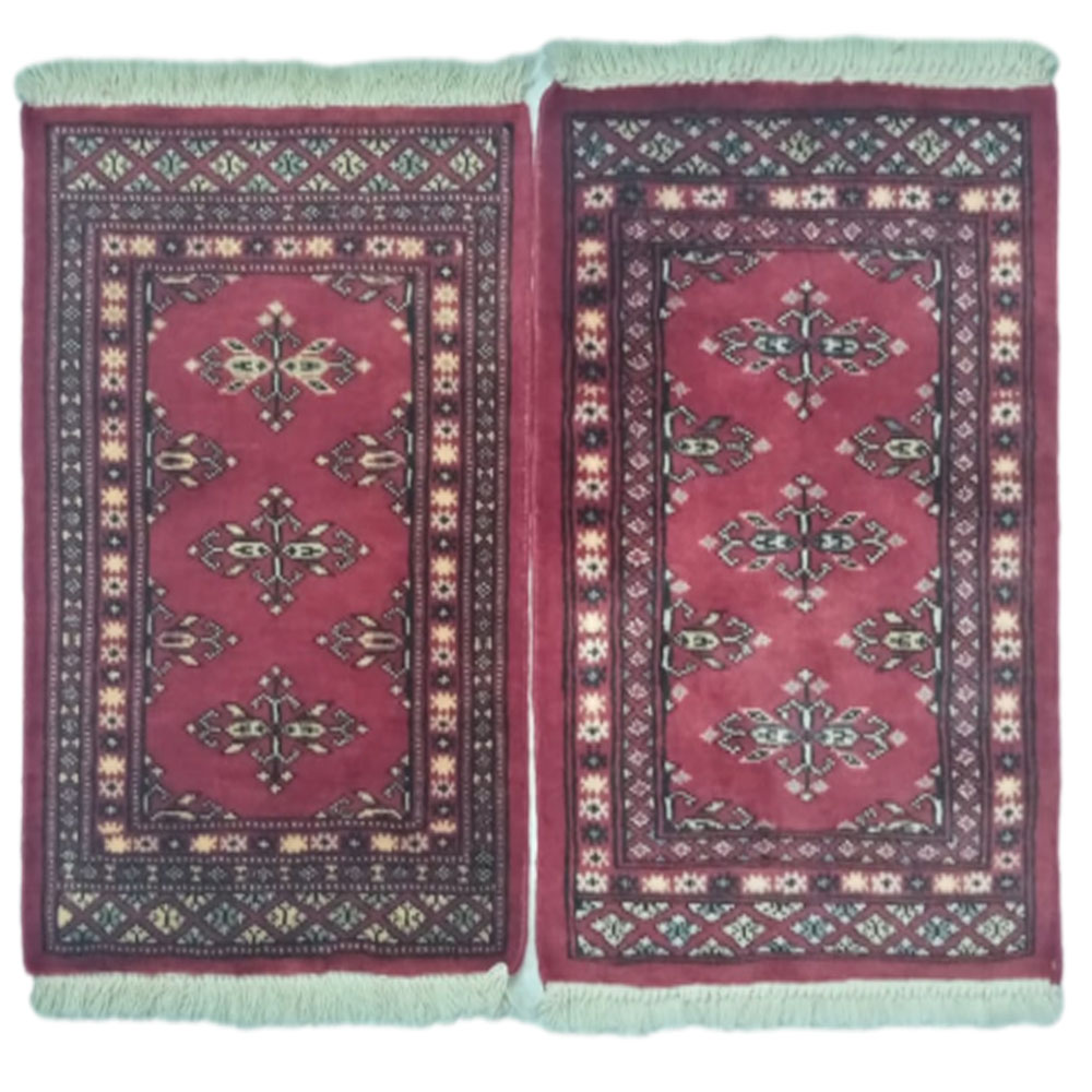 Bokhara Handknotted Raspberry Glace Woolen Mat