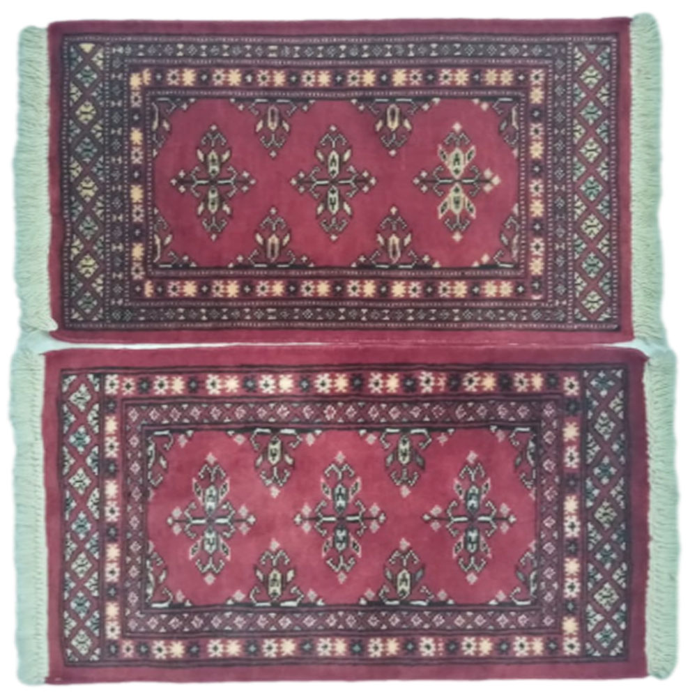 Bokhara Handknotted Raspberry Glace Woolen Mat