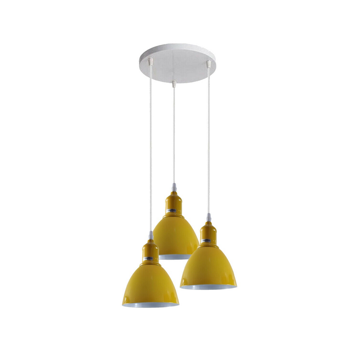 Metal Yellow 3- Light Cluster Pendant Lighting | Shop Now UK~3903