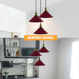 Industrial Vintage Metal Pendant Light Shade Chandelier Retro Ceiling Burgundy LampShade~3855