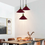 Industrial Vintage Metal Pendant Light Shade Chandelier Retro Ceiling Burgundy LampShade~3855