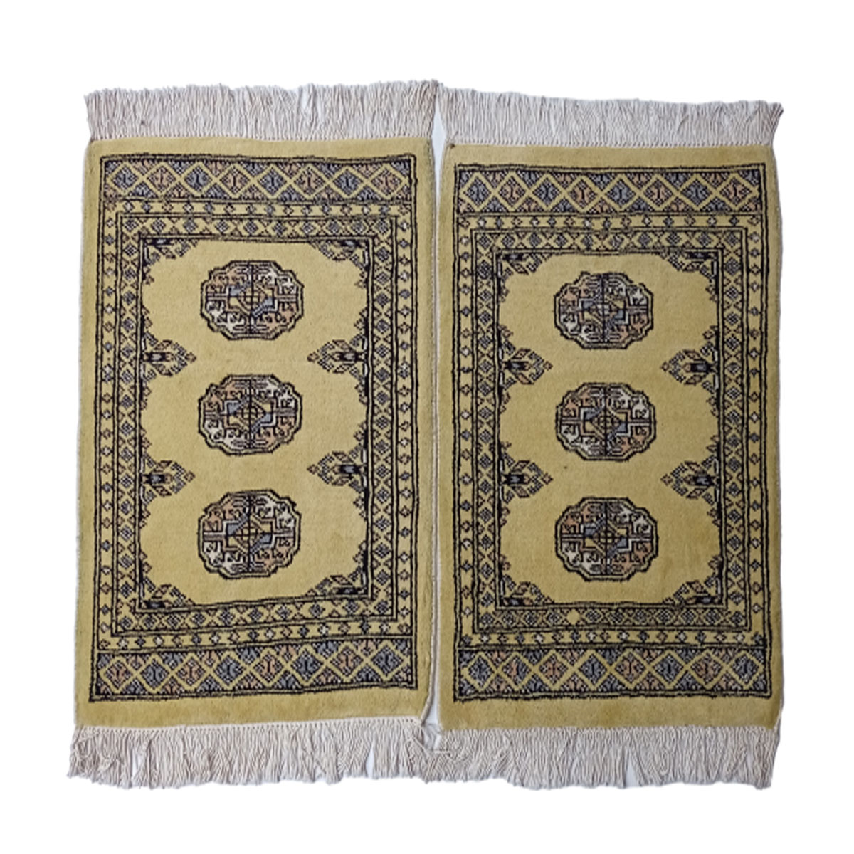 Handknotted Bokhara Jacko Bean Wool Mat