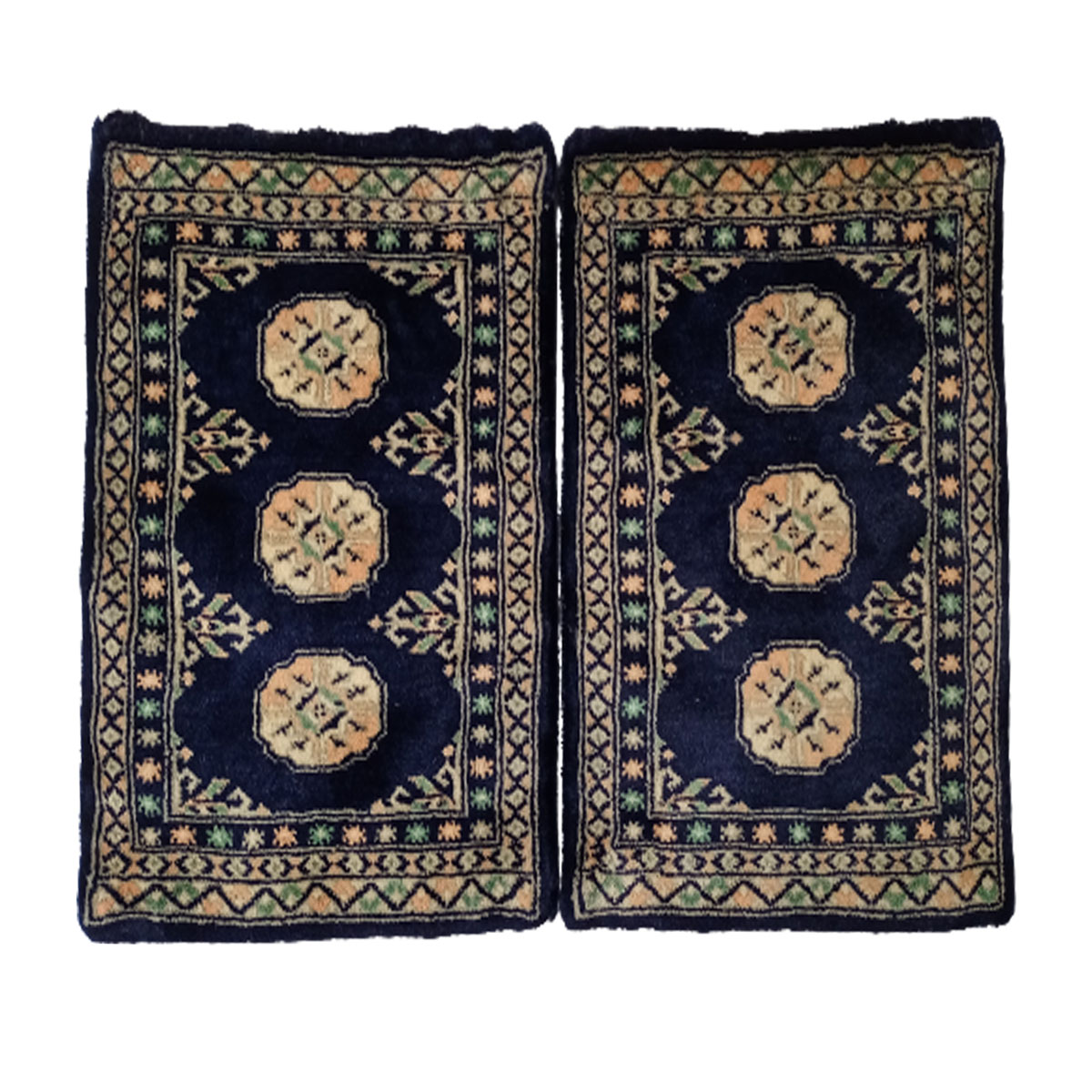 Handknotted Bokhara Dark Tan Wool Mat