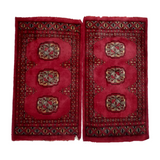 Handknotted Bokhara Falu Red Wool Mat