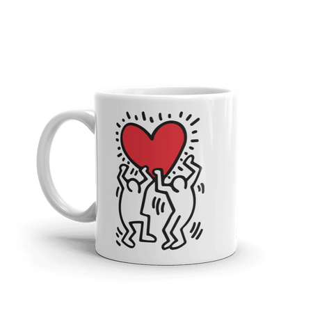 Men Holding Heart Icon, Street Art Mug