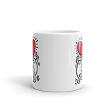 Men Holding Heart Icon, Street Art Mug