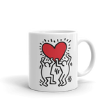 Men Holding Heart Icon, Street Art Mug