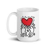 Men Holding Heart Icon, Street Art Mug