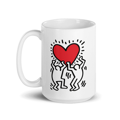 Men Holding Heart Icon, Street Art Mug