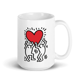 Men Holding Heart Icon, Street Art Mug