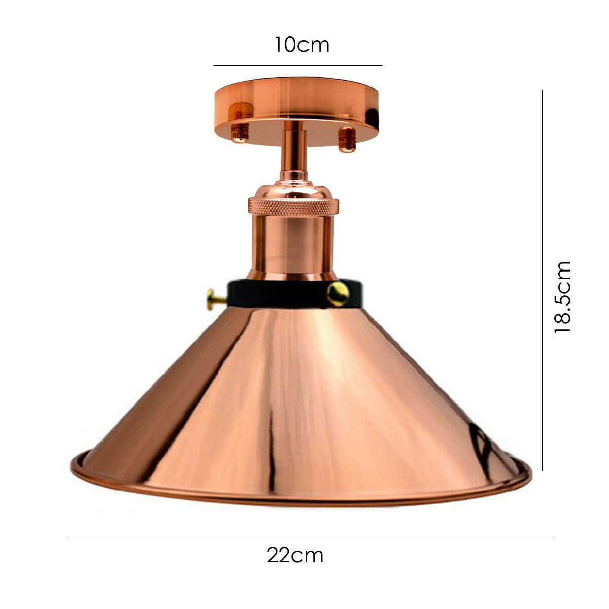 Vintage Industrial Ceiling Lights Retro Pendant Rose Gold Shade Sconce Lamp~2600