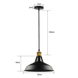 Modern Black Colour Lampshade with FREE Bulb Industrial Retro Style Metal Ceiling Pendant Lightshade~2554