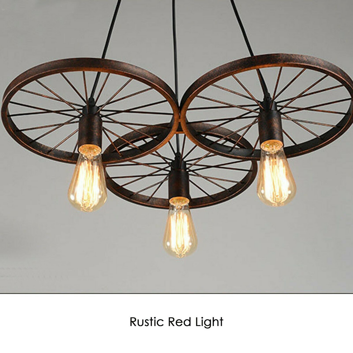 Industrial Vintage Wheel Ceiling Light Pendant Lamp Edison Lighting Fixture~2361