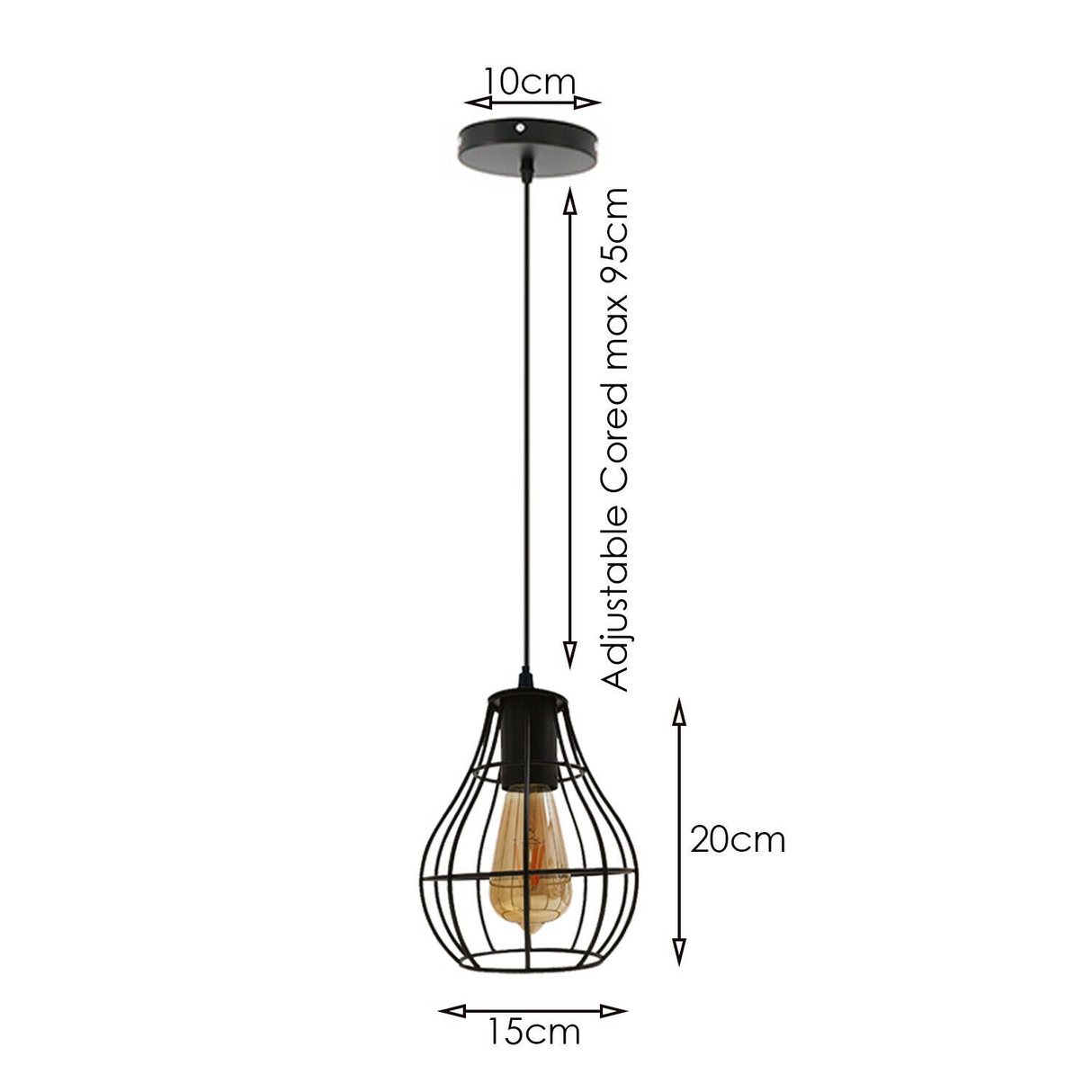 New Modern Vintage Industrial Retro Loft Metal Ceiling Lamp Shade Pendant Light~2248