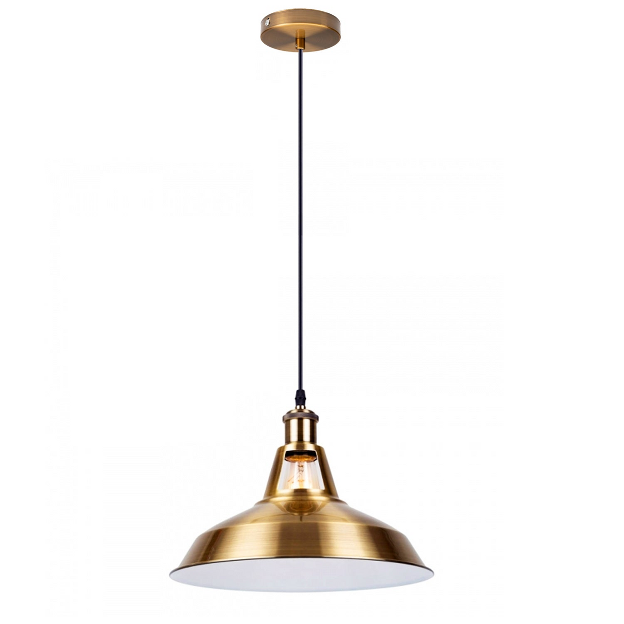 Yellow Brass Industrial Metal Ceiling Pendant Light Shade Hanging Lights~1570