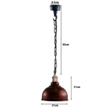 Industrial Vintage Ceiling Light Rustic Red Metal Conduit Retro Pendant Lamp~1258