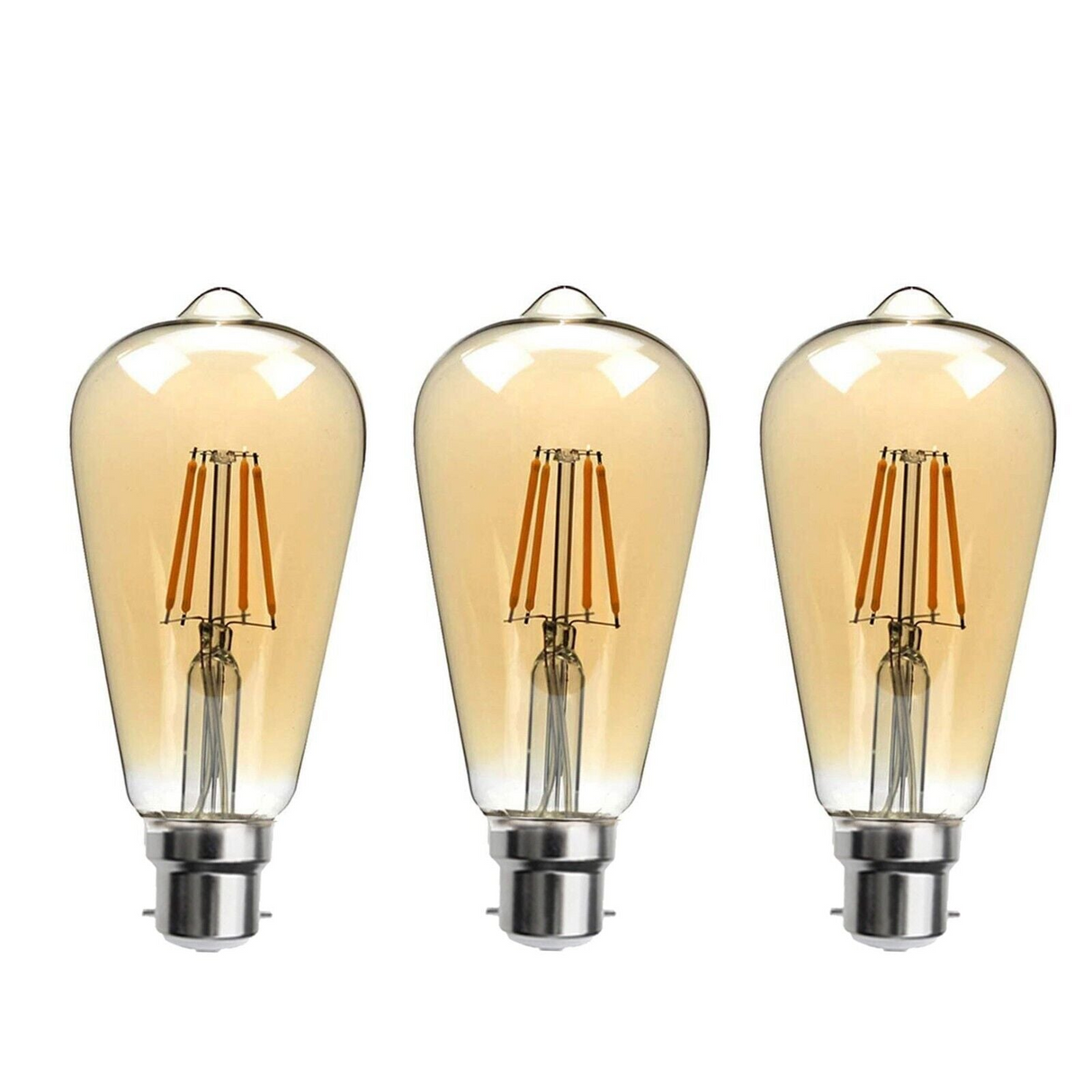 B22 Bayonet 4W Dimmable Classic Filament LED Edison Bulbs Light 3/5 Pack ~3874